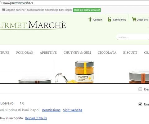 Cashback chrome extension